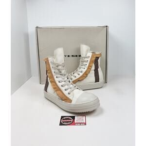 Size 41EU/8US - Rick Owens DRKSHDW High Top Leather Ramones🤍 RETAIL $1K!